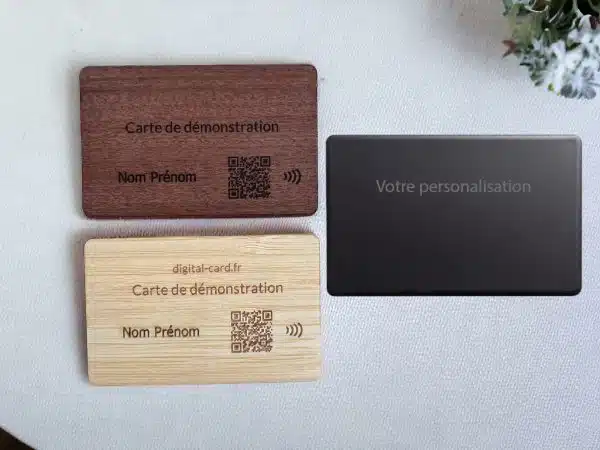 Carte NFC bois et Métal Digital Card